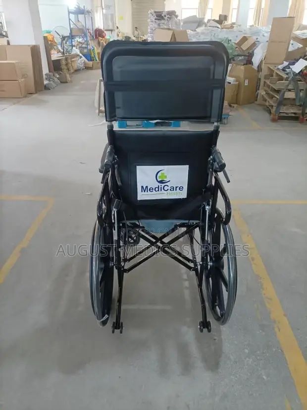 Commode Wheelchair with Long Back Support - 1