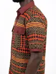 Men's Dual-Pocket African Print Shirt - 2