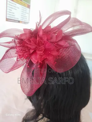 Elegant Red Fascinator