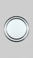Modern Double Round LED Ceiling Light - Silver - 2