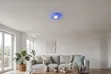Modern Round LED Ceiling Light with Blue Crystal Border - 1