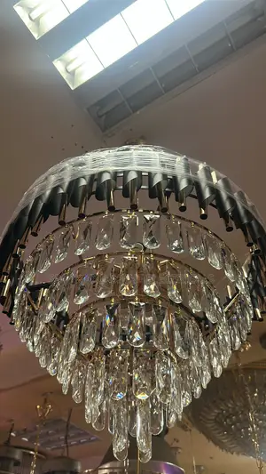 Crystal Chandelier Hanging Light - Size 500 (Medium)