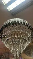 Crystal Chandelier Hanging Light - Size 500 (Medium) - 1