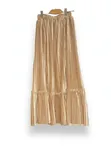 New Champagne Gold Pleated Accordion Skirt - UK 12 - 1
