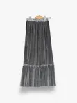 New Champagne Gold Pleated Accordion Skirt - UK 12 - 2