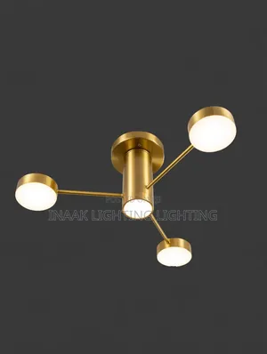 Modern Gold 4-Head Sputnik Chandelier