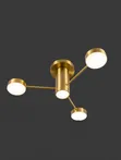 Modern Gold 4-Head Sputnik Chandelier - 1
