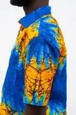 Men's Cobalt & Yellow Abstract African Print Shirt - 2