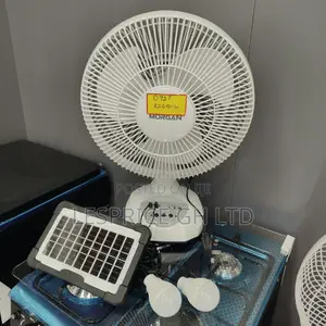 Morgan Rechargeable Solar Fan with USB & LED Light