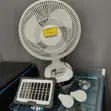 Morgan Rechargeable Solar Fan with USB & LED Light - 2