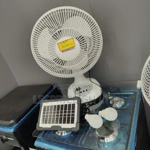 Super Efficient Rechargeable Fan with Solar Panels & LED Light