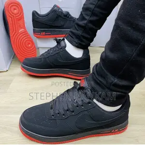 Nike Air Force 1 Black & Red Sneakers