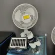 Long-Lasting Rechargeable Fan with Solar Panels and LED Light - 1