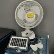 Morgan Rechargeable Fan with Solar Panels and LED Light - 1