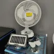 Morgan Rechargeable Fan with Solar Panels and LED Light - 2