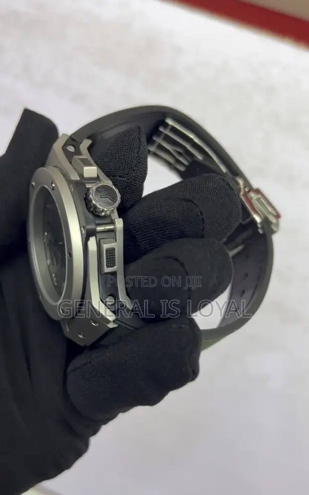 Hublot Big Bang Chronograph Tantalum Gray Dial Green Strap Watch - 1