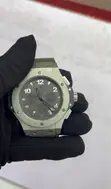 Hublot Big Bang Chronograph Tantalum Gray Dial Green Strap Watch - 4