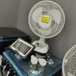 Morgan Rechargeable Fan with Solar Panel and Bulb - 1