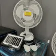 Morgan Rechargeable Fan with Solar Panel and Bulb - 2