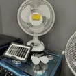 Rechargeable Solar Fan with USB/Bulb - 2