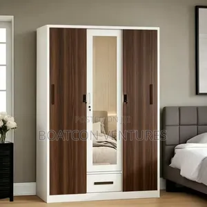 3-Door Waterproof Metal Steel Wardrobe Cabinet