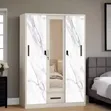 3-Door Waterproof Metal Steel Wardrobe Cabinet - 3