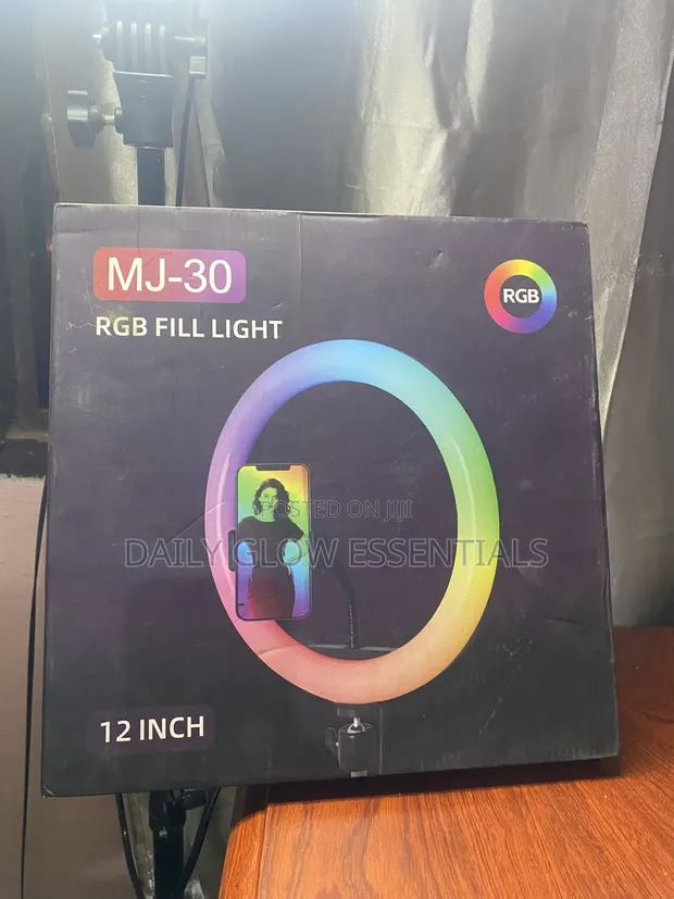 12-Inch MJ-30 RGB LED Ring Light with Tripod - 1