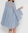 Boohoo Dobby Mesh Smock Dress - Blue, Size 16 - 2