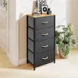CONCETTA 4 Drawer Fabric Dresser with Wood Top - 1