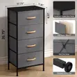 CONCETTA 4 Drawer Fabric Dresser with Wood Top - 2