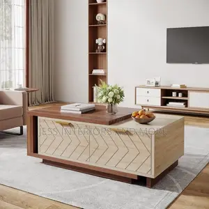 Extendable Center Table with 2 Storage Drawers