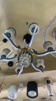 Modern Crystal LED Chandelier - Black & Gold - 2
