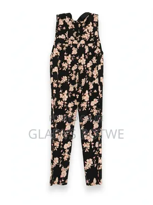 Miss Selfridge Strapless Floral Jumpsuit - UK 14