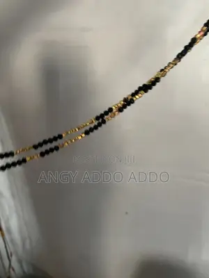 Threaded Waist Beads - Black & Gold