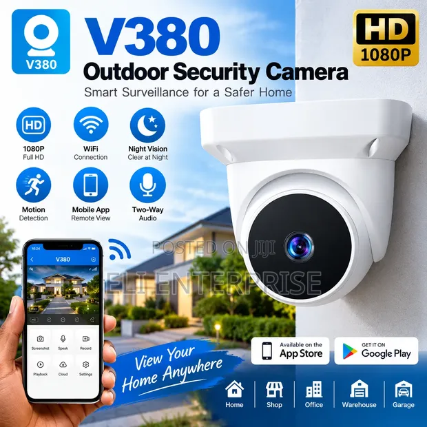 V380 Outdoor 1080P Smart WiFi Security Camera - 1