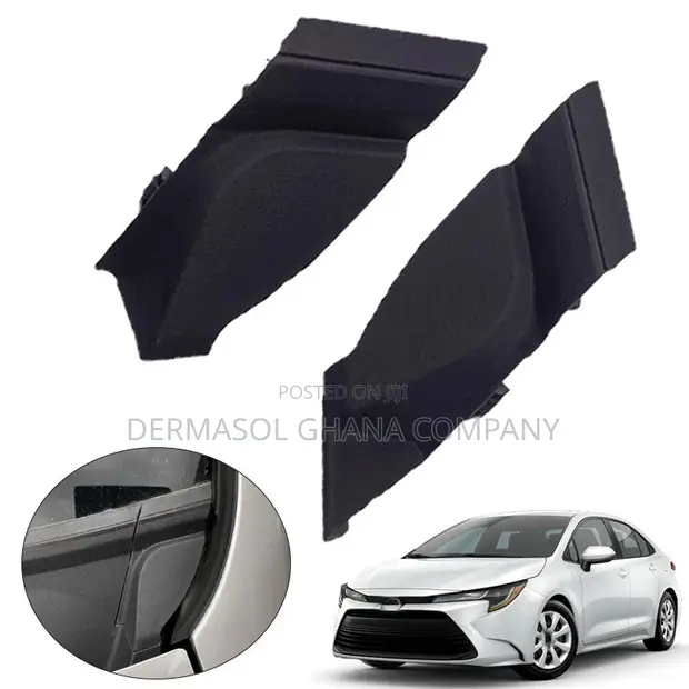 Toyota Corolla 2021-24 Pair Front Windshield Wiper Side Cowl Trim Black - 1