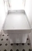 Foldable, Movable Sales Table with Storage - 1