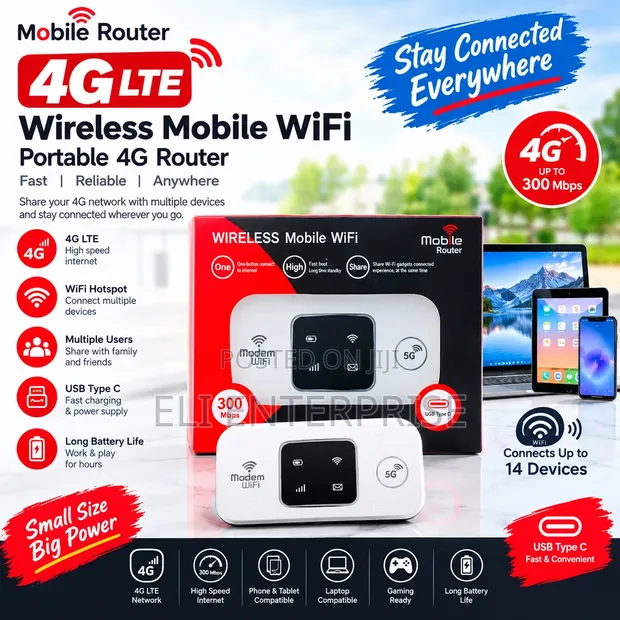 Universal 4G LTE Portable Mobile Wi-Fi Router - 1