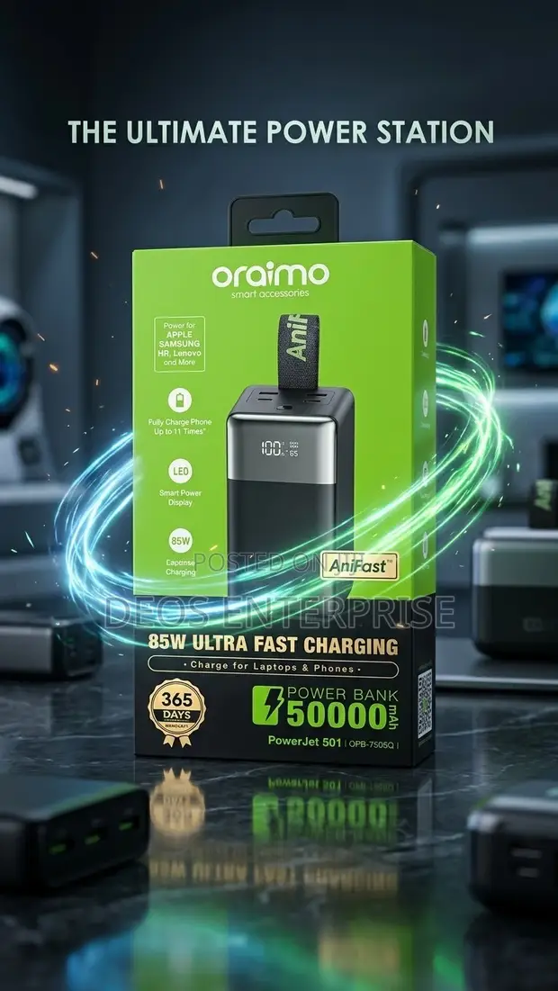 Oraimo 50,000mAh Power Bank for Laptop & Phone - 1