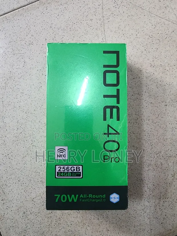 New Infinix Note 40 Pro 5G 256GB Black - 1