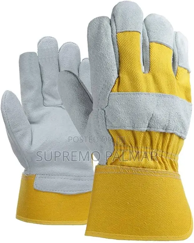 Cowhide Welding Gloves - Split Leather Palm with Safety Cuff - 1
