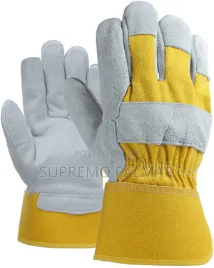 Cowhide Welding Gloves - Split Leather Palm with Safety Cuff