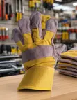 Cowhide Welding Gloves - Split Leather Palm with Safety Cuff - 2