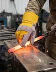Cowhide Welding Gloves - Split Leather Palm with Safety Cuff - 3