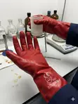 35cm PVC Gauntlet Gloves - Red Chemical & Industrial Safety - 1