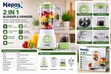 Kepas 1.75 Litre Blender with 2 Cups - 1