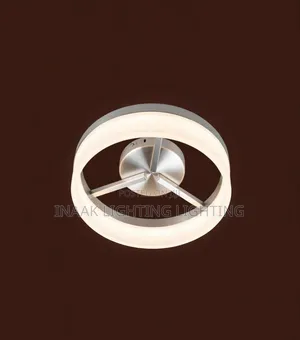 Modern Round LED Ring Ceiling Light - Silver Frame