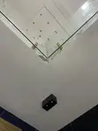 Staircase Bending Glass with Gold Bolts & Black Handrails - 1