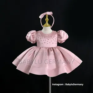 Premium Pearl Beaded Dress with Free Hair Band
