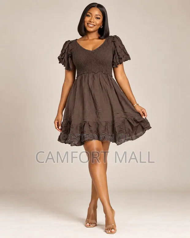 Plain Mini Dress - 1